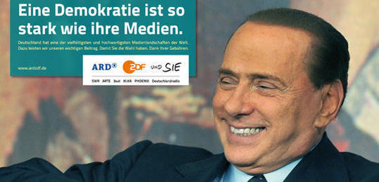Germania. Spot televisivo che pubblicizza il canone: “Se non pagate finirete come in Italia”