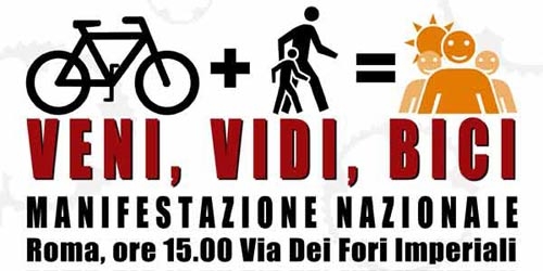 Salvaciclisti. Il 28 aprile la manifestazione nazionale a Roma
