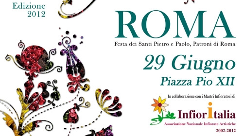 Infiorata di Roma 2012. Quadri floreali ispirati alla Sistina