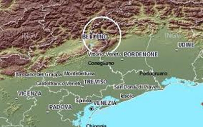 Terremoto. Forte scossa nelle prealpi venete