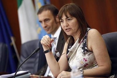 I precari contestano la Polverini durante il convegno di ‘Sviluppo Lazio’