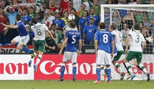 Euro 2012. Fine 1T, l’Italia è in vantaggio 1-0