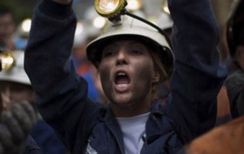 Protesta dei minatori a Madrid