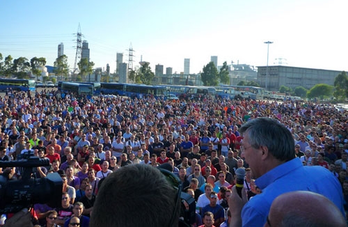 ILVA. Assemblee in fabbrica con Maurizio Landini