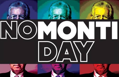 No Monti Day. Domani attese 20 mila persone. E’ allarme gruppi violenti