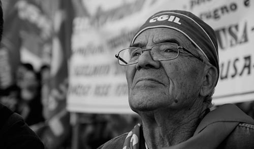 Racconto fotografico. 20 ottobre, una Piazza per il Lavoro