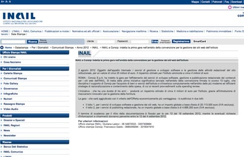 Inail,un bando da 25 milioni per il sito web. E per i morti sul lavoro? La lettera di Marco Bazzoni