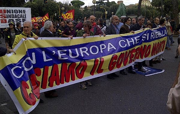 No Monti day. Migliaia in piazza. LA DIRETTA