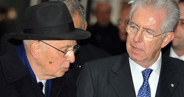 Monti a Napolitano. Irrevocabili le mie dimissioni
