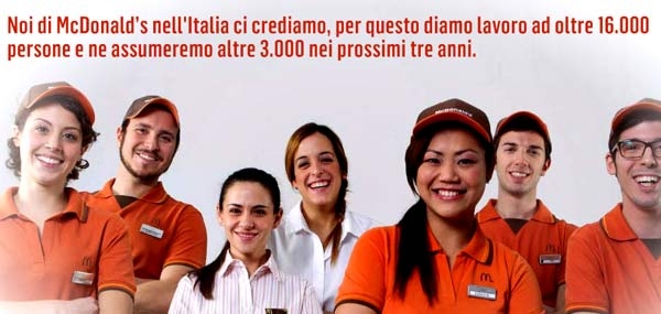 Le differenze tra la campagna Mc Donald’s e la realtà. La Filcams chiede chiarezza
