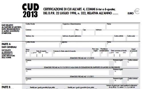 Cud. Le istruzioni per i pensionati
