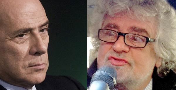 Silvio e Beppe uniti nella lotta. Contro Bersani