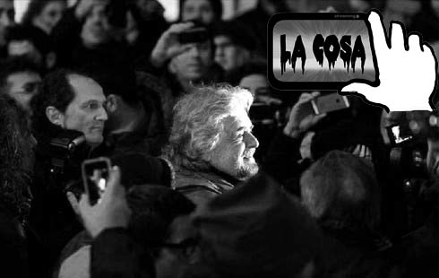 Grillo. Conferenza del M5S muta