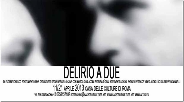 Casa delle culture. “Delirio a due”. Ionesco a Trastevere