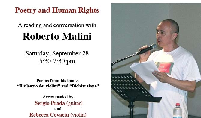Incontro con il poeta Roberto Malini (100 TPC) all’Atrion di Carugate (MI)
