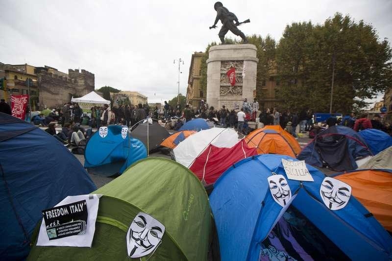 Cortei Roma. L’acampada durerà fino a martedì