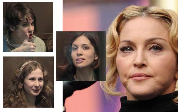 Madonna e le Pussy Riot insieme sul palco
