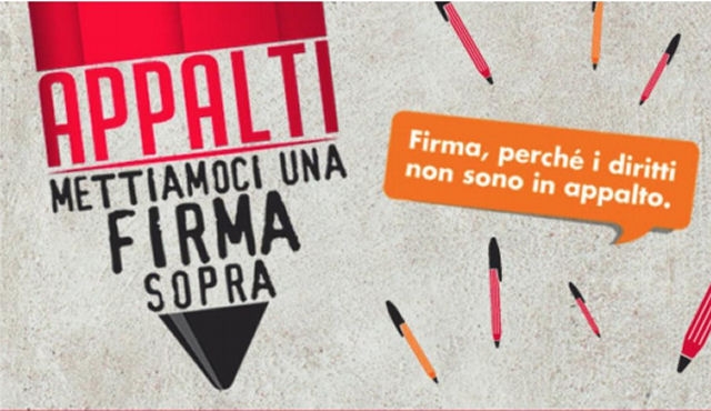Cgil. Parte raccolta di firme per proposta di legge su appalti
