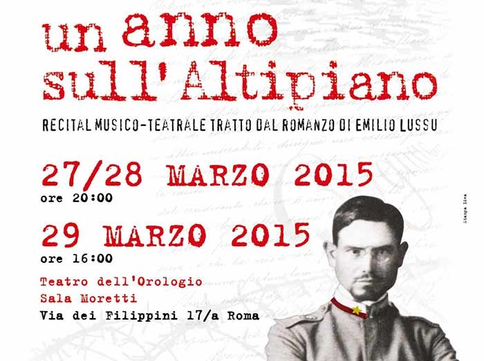 Teatro dell’Orologio. Un anno sull’altipiano, 27 28 e 29 marzo