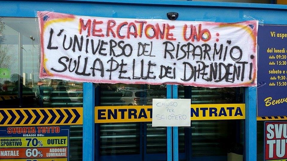 Mercatone Uno, i dipendenti in presidio a Roma