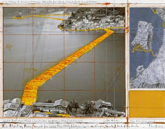Christo, The Floating Piers. Progetto per il Lago d’Iseo
