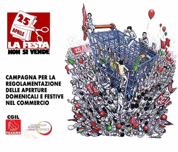 25 Aprile e 1 maggio, sui territori la Filcams contro le aperture nel commercio