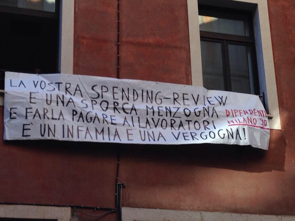 Prosegue l’odissea dei lavoratori Milano 90