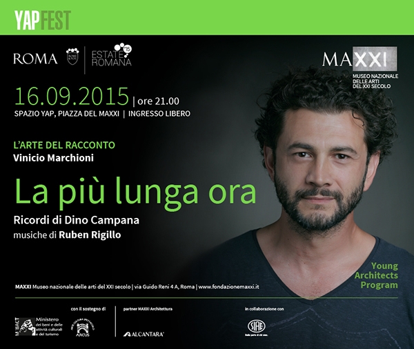 MAXXI. L’arte del racconto con Vinicio Marchioni, mercoledì 16