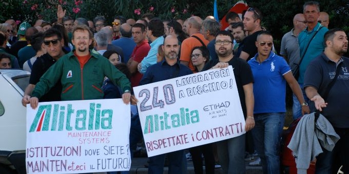 Alitalia Maintenace Systems. Rischio svendita. L’allarme dell’USB