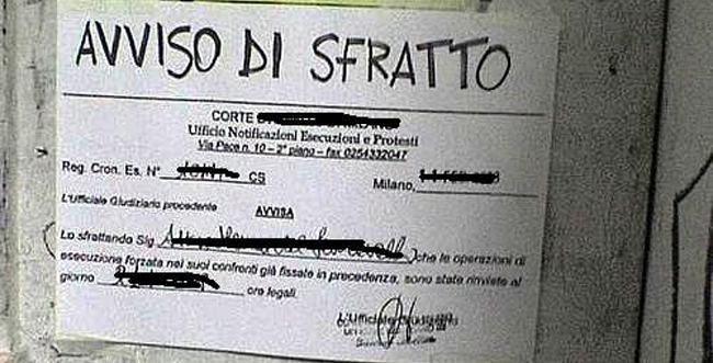 Il Governo azzera il fondo contributo affitti e condanna centinaia di migliaia di famiglie al baratro dello sfratto
