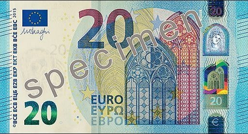 Da domani la nuova banconota da 20 euro