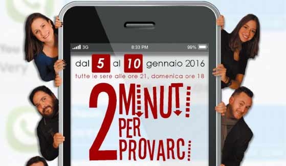 Teatro Petrolini. “Due minuti per provarci”: le dinamiche dell’amore al tempo delle chat