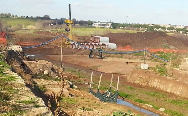 Cementificazione selvaggia. Spuntano ancora reperti archeologici alla Cecchignola