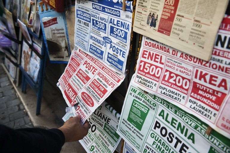 Lavoro: disoccupazione in calo, ma aumentano gli inattivi