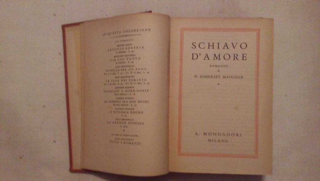 William Somerset Maugham. “Schiavo d’amore”, testo miliare della letteratura del novecento