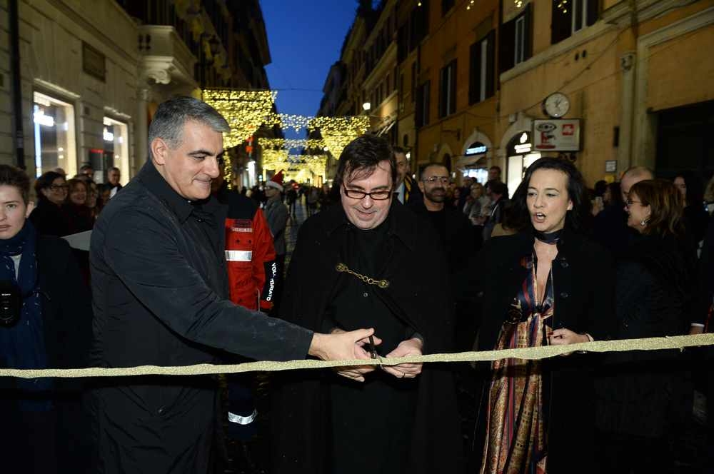 Le luminarie di via del Babuino. Le foto