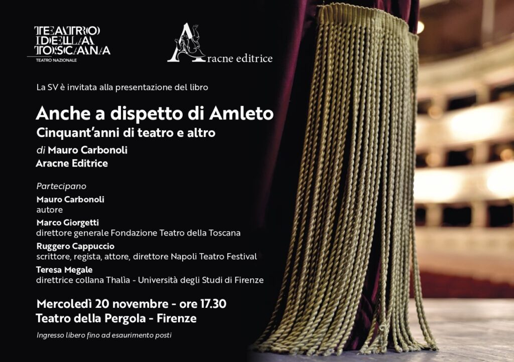 Aracne editrice presenta “Anche a dispetto di Amleto” di Mauro Carbonoli