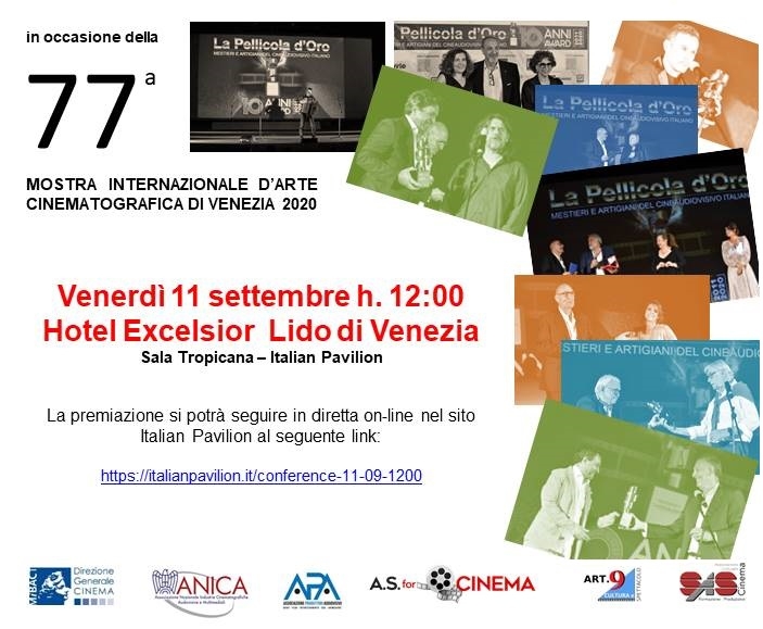 Venezia 77. La Pellicola d’Oro:  IV Edizione del premio collaterale