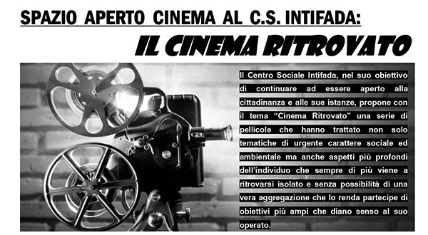 Arena Cinema al Centro sociale Intifada: il cinema ritrovato