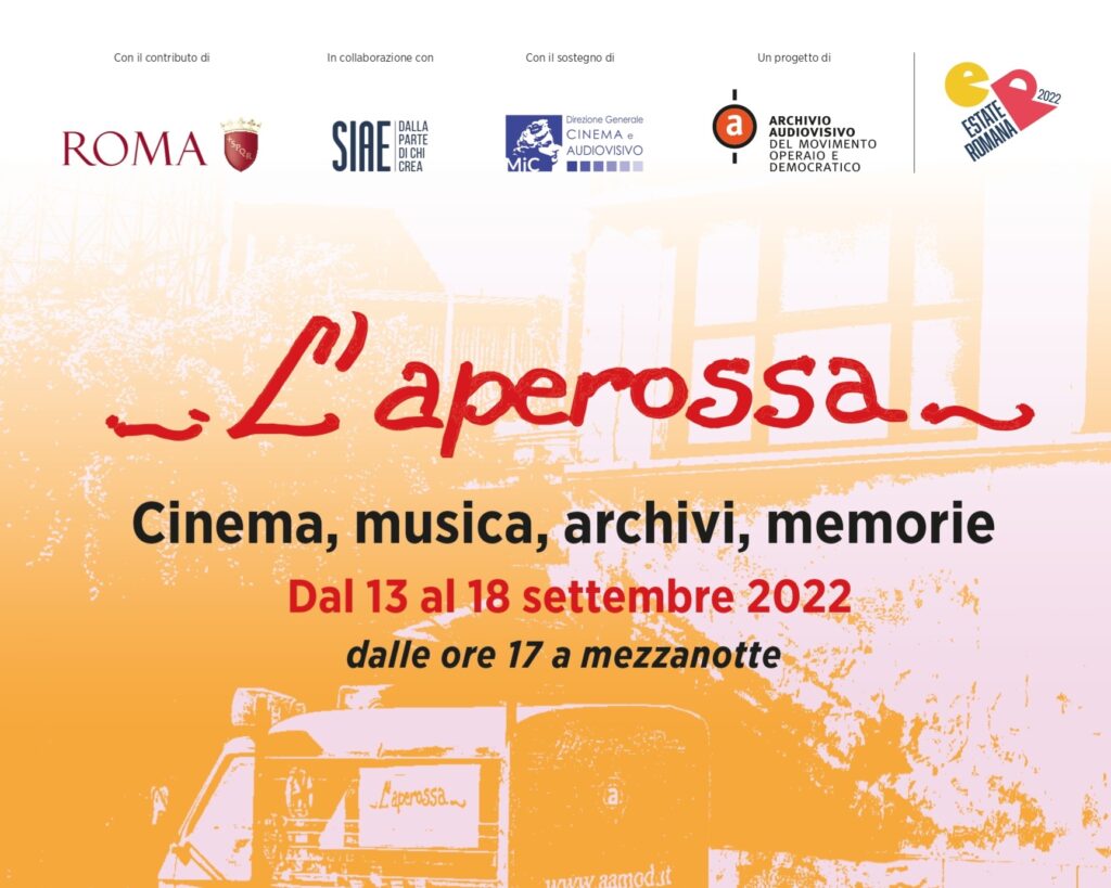 AAMOD. L’Aperossa: dal 13 al 18 settembre la manifestazione su cinema, musica e memoria