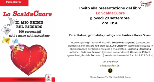 Libri. Lo ScaldaCuore: “il mio primo bel ricordo. 100 personaggi noti e meno noti raccontano”, di Paola Scarsi