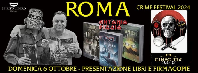 L’autore Antonio Biggio ospite al “Roma Crime Festival 2024”