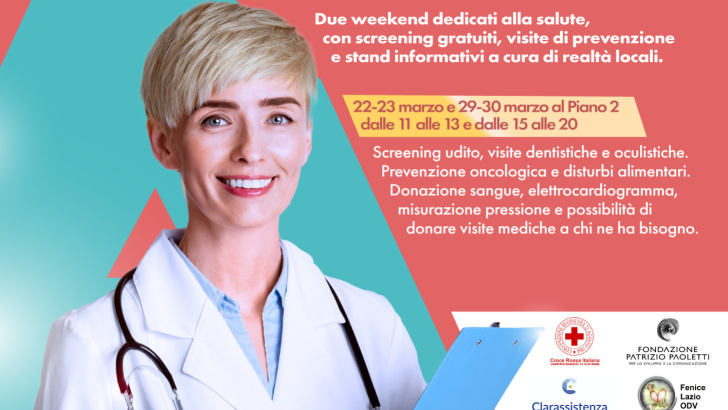 “Fai il primo passo”: campagna della salute con screening gratuiti al Centro Commerciale Aura