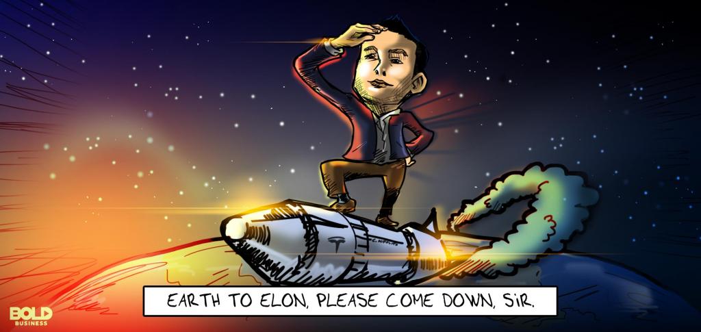 Elon Musk,  nel cosmo con una Tesla 